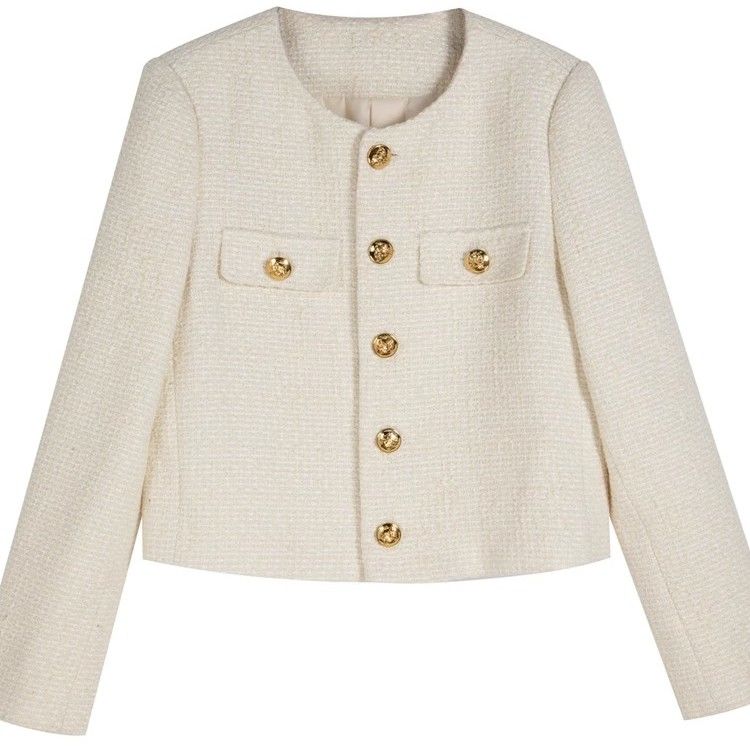 Chanel Spring and Autumn 2025 new high-end round neck small fragrant short coat women small French tweed exquisite