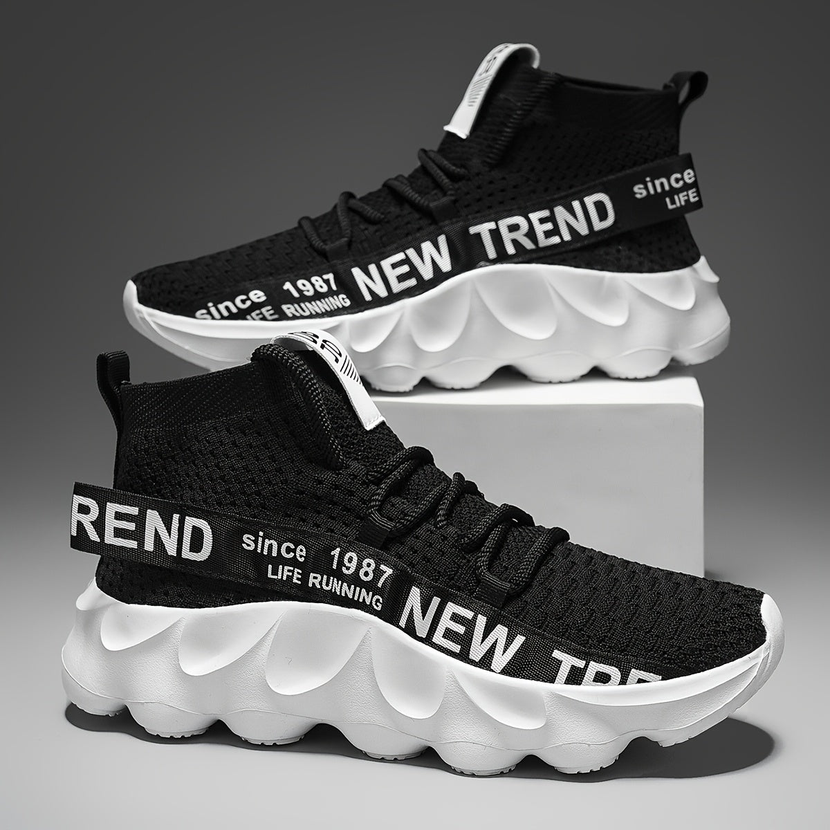 Popular Casual Versatile Letter Woven Strap Socks & Shoes