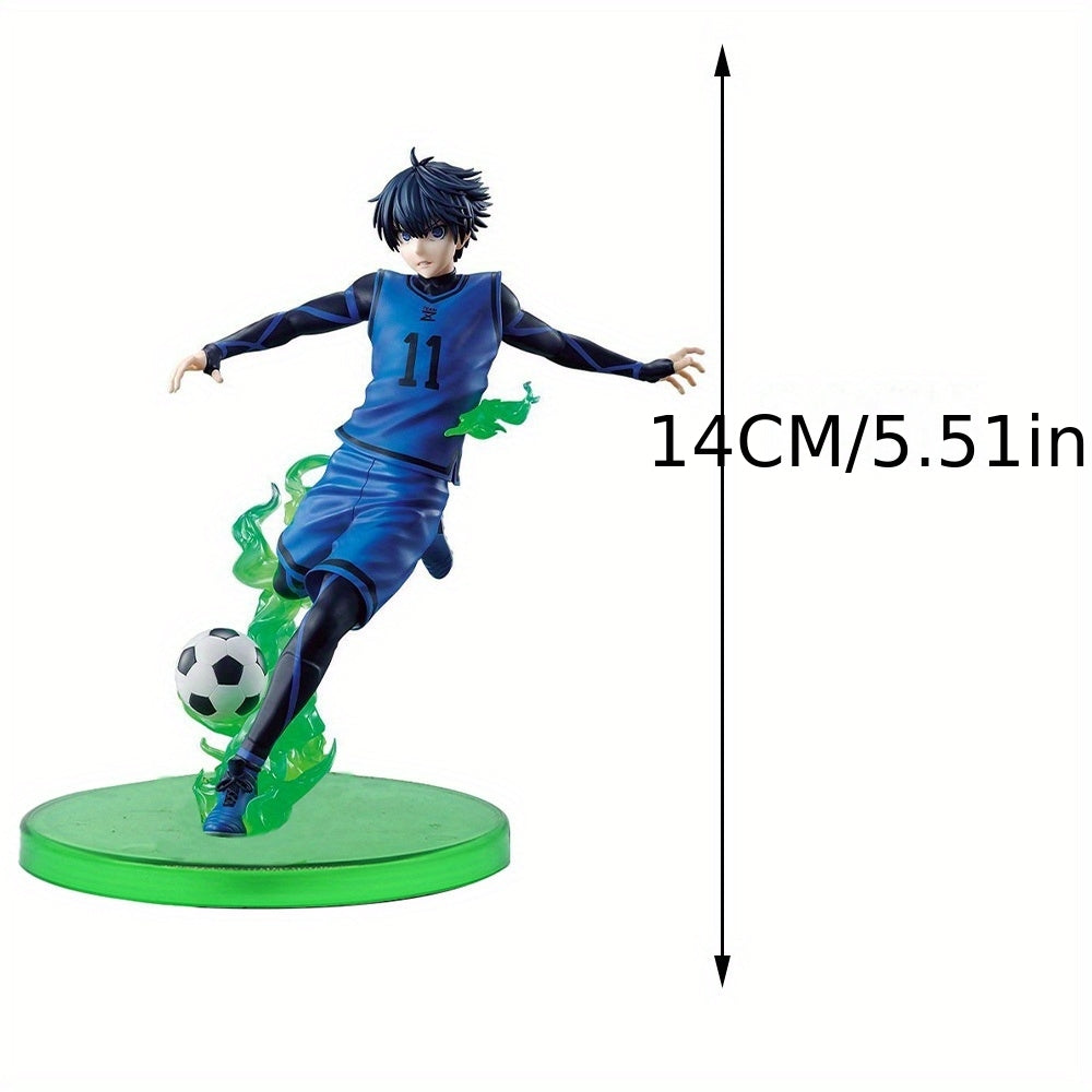 1pc/5.51inch Anime Figure Isagi Yoichi Action Figure Isagi Yoichi Playing Soccer Figurine PVC Model Collecting Statues Desktop Ornaments Car Accessories Festival Gifts