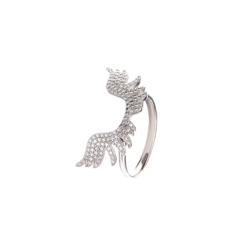 Trendy Angel Wing Zircon Necklace Ins Style High End Unique Collarbone Chain Fashion Jewelry