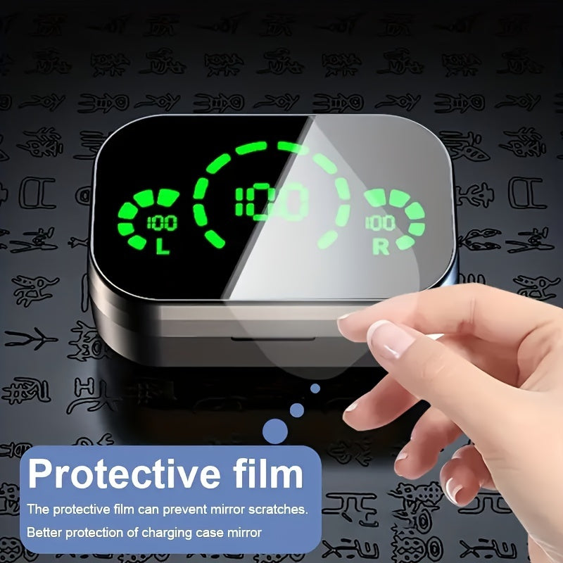 TWS Wireless Earbuds with LED Display | Noise Reduction, In-Ear Sports Gaming Headphones, Long Battery Life, Plastic, High-Fidelity Sound, 2025 Model, Emergency Phone Charging Feature