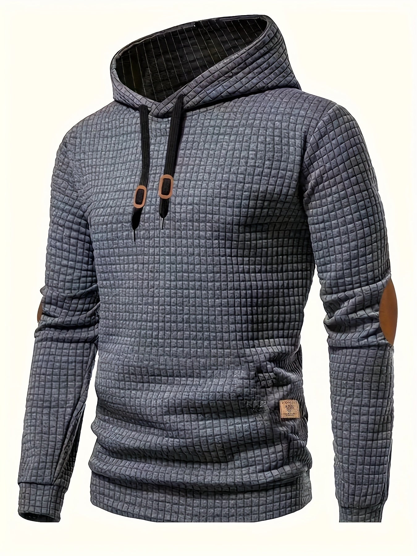 Pddzhaojun Checkered Three-Dimensional Hooded Sweatshirt