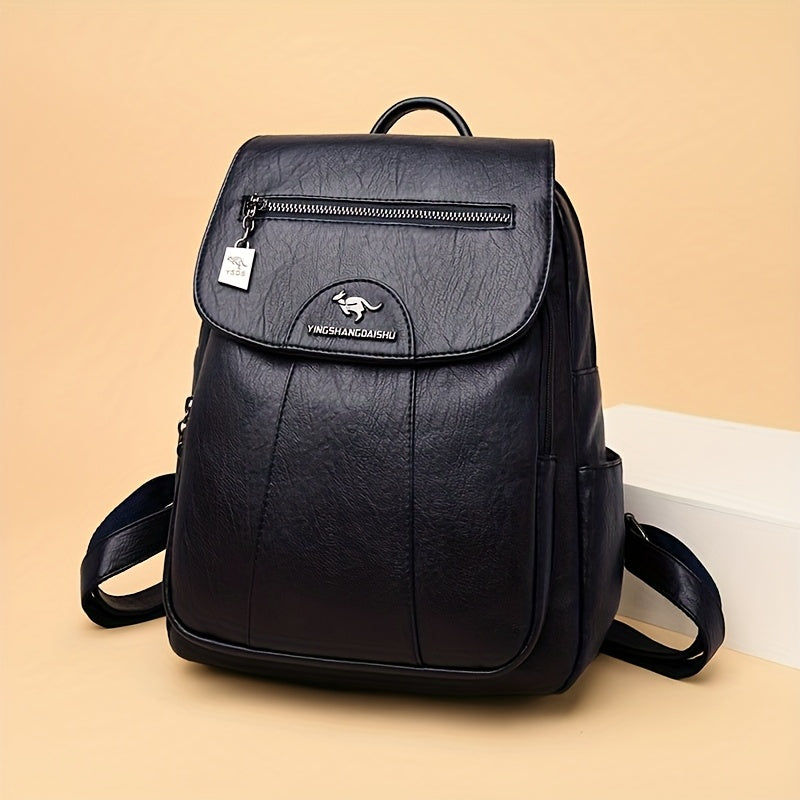 Weidola Women's Backpack, Large Capacity Multi-Compartment Travel Handbag, Adjustable Crossbody or Backpack Purse, Golden-Tone Hardware & Logo, Durable Zipper Closure, Black/Navy/Beige/Brown