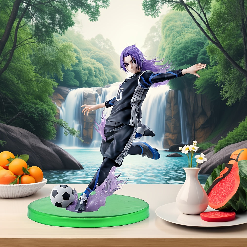 1pc/5.51inch Anime Figure Reo Mikage Action Figure Reo Mikage Playing Soccer Figurine PVC Model Collecting Statues Desktop Ornaments Car Accessories Festival Gifts