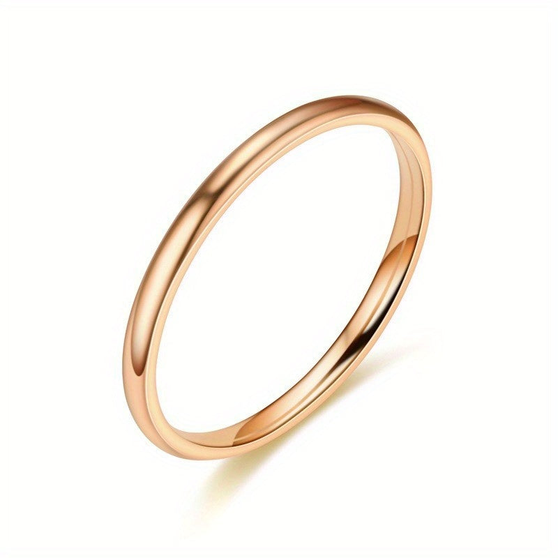 1pc 2MM Smooth Spherical Stainless Steel Ring