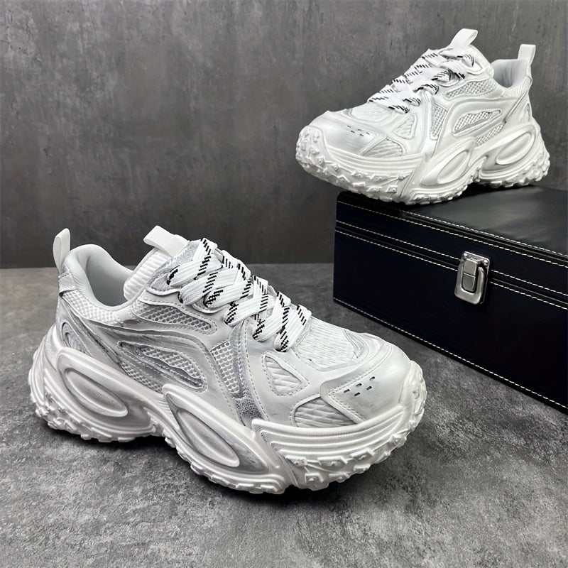 Stylish And Versatile Casual Men'S Shoes with High Elasticity, Comfort, And a Thick Sole for Added Height