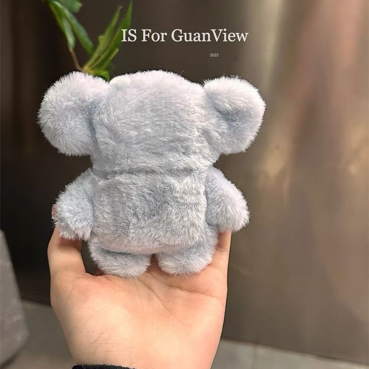 Cute plush flip baby elephant apple AirPods 3rd generation earphone cover fluff pro/pro2 universal protective cover