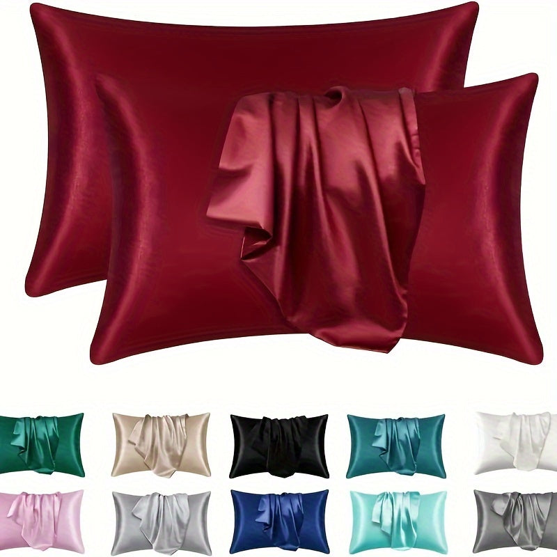 1PCS Luxurious Y Soft Pillowcase - Breathable, Skin-Friendly Cooling Feel, Solid Color with Envelope Closure - Machine Washable, Christmas Present