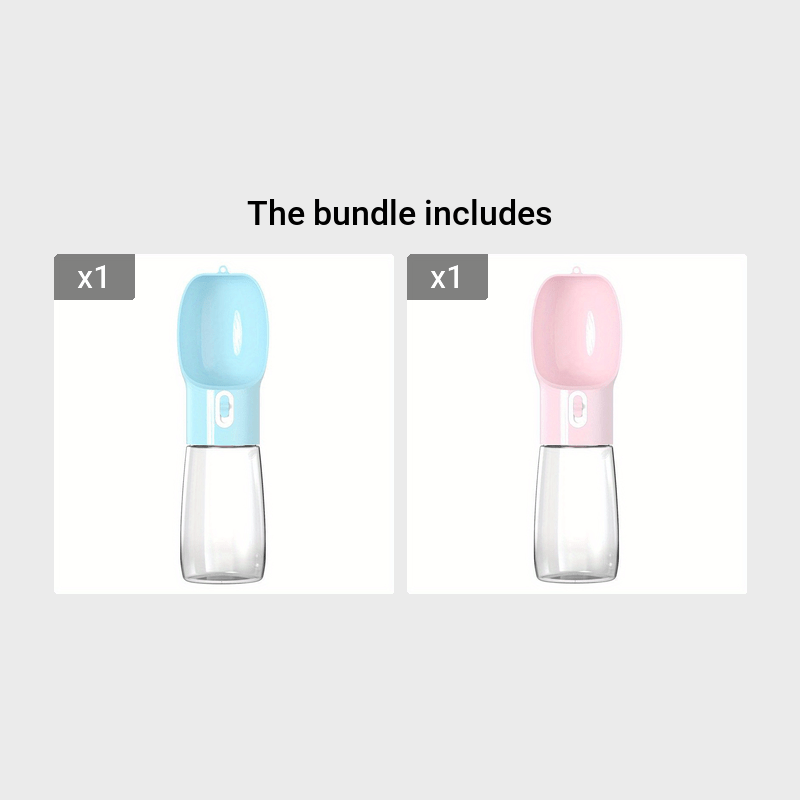Portable Dog Water Bottle - Leakproof Pet Drinking Bottle with Bowl for Travel and Outdoor Activities