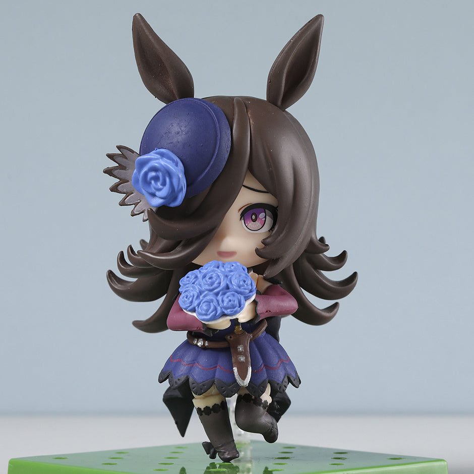 Anime Kawaii Collectible Action Figure Toy with Movable Replaceable Parts - 11cm/4.33inch PVC Cute Chibi-Style Doll, Interchangeable Accessories & Expressions, Vibrant Mixed Colors for Display & Play