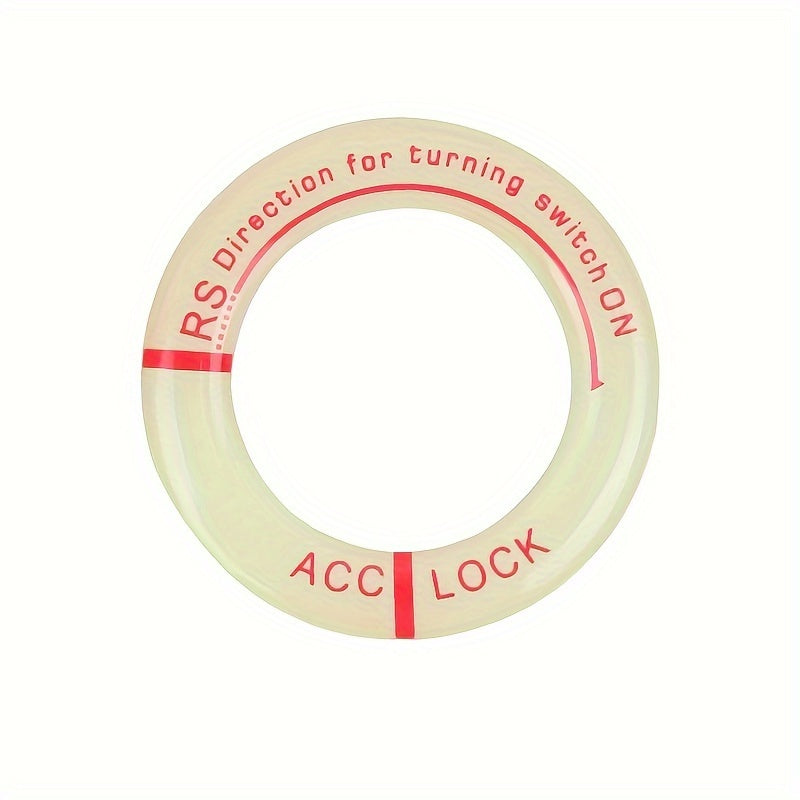 Illuminated Sticker Rings for Car Ignition Switches, Key Ring Ambient Light, Night Decor for And Motorcycles, Universal 3D Decal