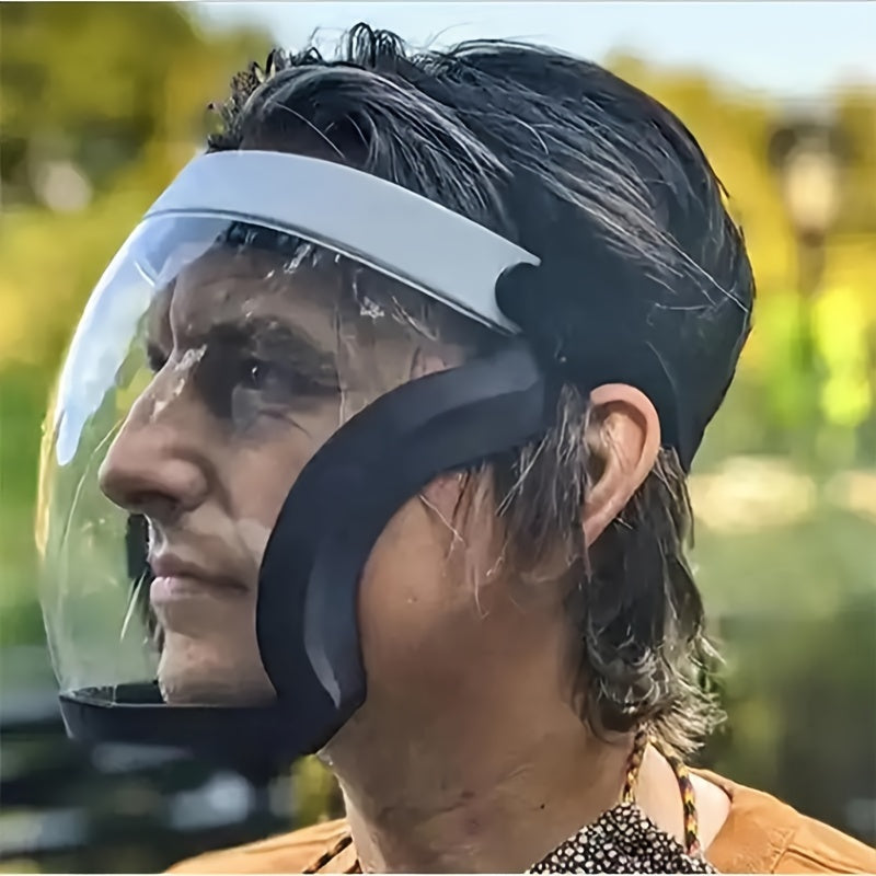 Protective Face Mask, Transparent Face Shield, Full Face Mask, Work Protective Outdoor Heating Household Kitchen Tool