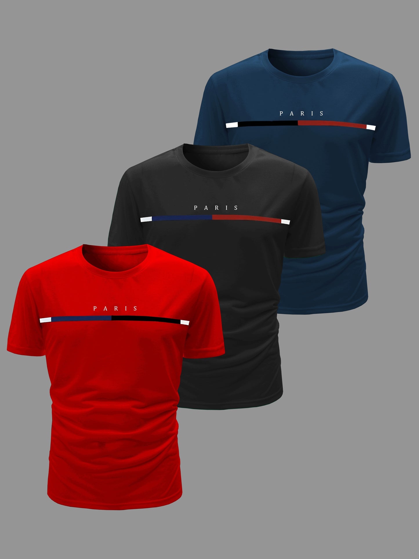 Men'S Three-Piece Casual T-Shirt Set 3145