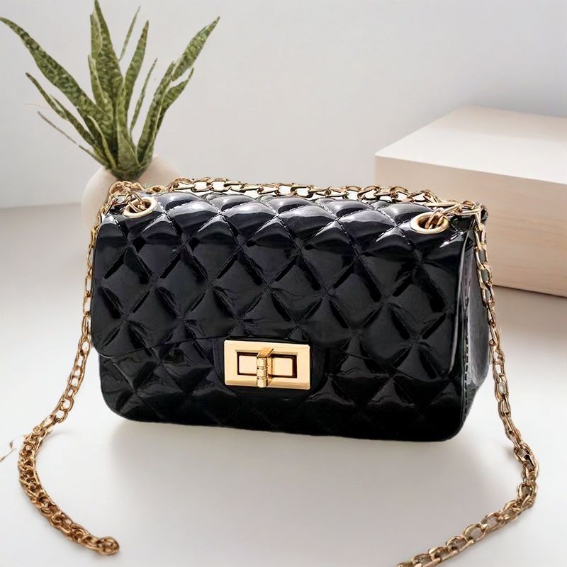 New classic diamond chain bag fashion trend shoulder bag small fragrant style jelly bag women's versatile oblique span bag