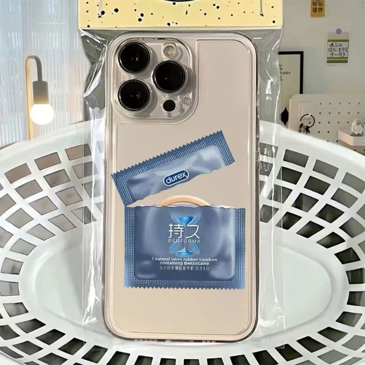 Condom Phone Case for iPhone 11 12 Pro Max 13 Pro 14 15 16 Pro Trendy Cover