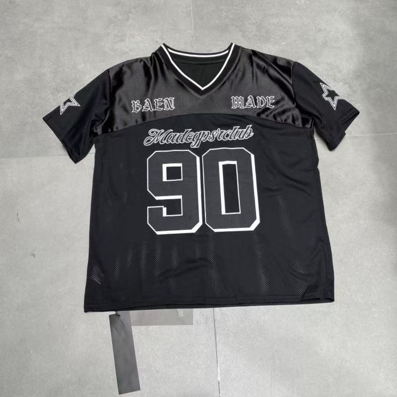 Sports patch mesh American jersey printing casual summer loose dry cool top T-shirt short sleeve day