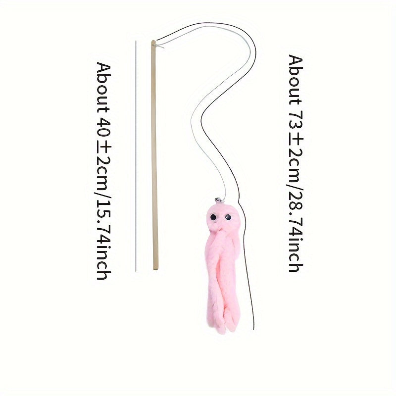 Cat Toy Cute Octopus Shaped Plush Toy Bite-Resistant Grinding Teeth Interactive Play Pet Supplies