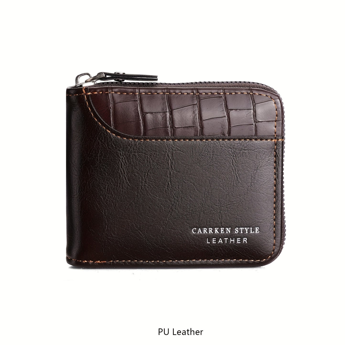 New Men's Wallet/Fashion Multi-functional/Spliced Zipper Coin Purse/Versatile Large Capacity Card Holder/for Young Students