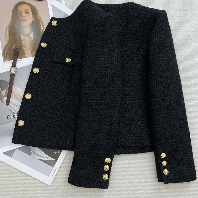 Chanel Spring and Autumn 2025 new high-end round neck small fragrant short coat women small French tweed exquisite
