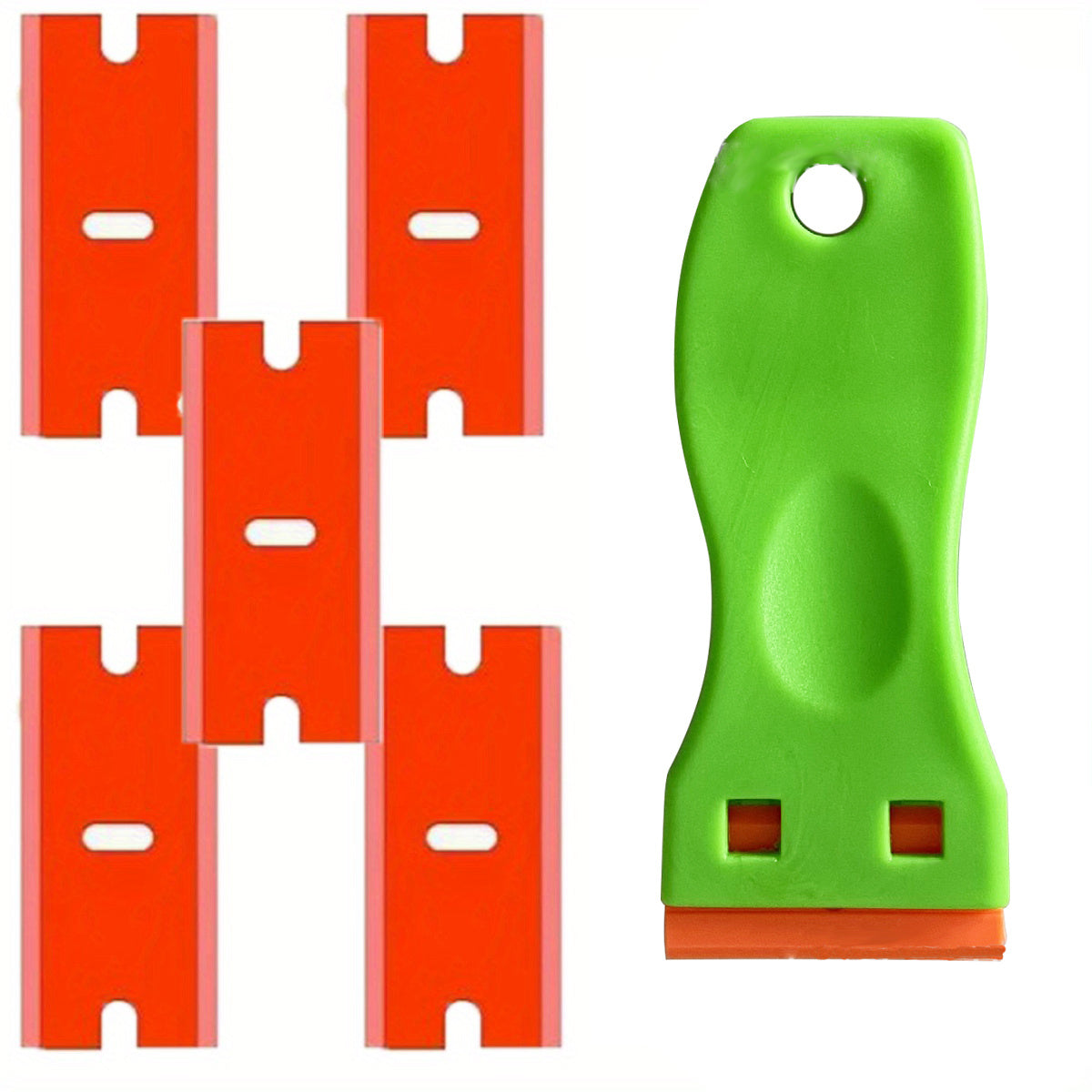 Plastic Razor Scraper and Scraper, Label Removal Tool, for Scratch-Free Plastic Razor Scraper, Adhesive Remover for Window Glass Stickers, Gaskets and Paint