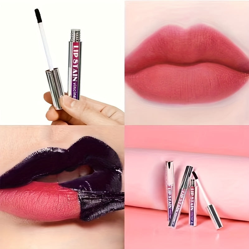 Lip Gloss, Silvery Tube Tear, Matte Matte Tear Lip Glaze, Non-Stick and Non-Color Fading, Long-Lasting, Waterproof, High Color - Moisturizing, Easy to Apply and Remove, Perfect for All-Day Use, Suitable for All Skin Tones and Occasions