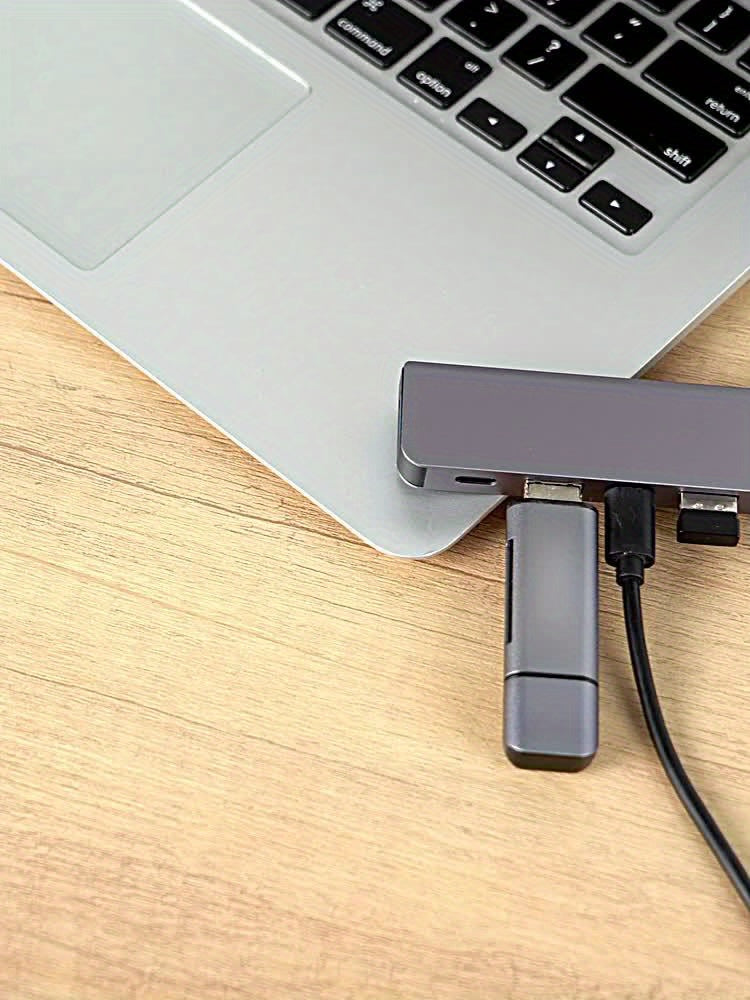 3.0 7-in-1 USB C Hub, 5V Power Mode, Compatible with Tablet, USB Interface, High-Speed Data Transfer, 7 Ports for Printer, Keyboard, U Disk, Hard Disk, Mouse, and More, Durable and Reliable USB Hub for Everyday Use