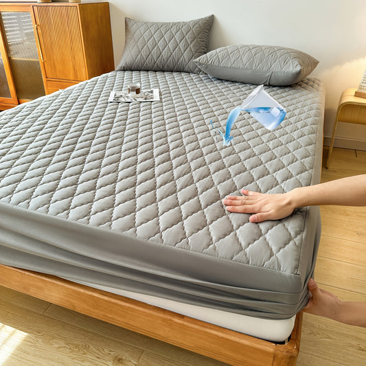 1pc Multi-Color Waterproof Mattress Protector (No Pillowcase or Filling) Soft and Comfortable Solid Color Bedding, Breathability, Suitable for Living Room or Guestroom. Only the Sheet is Included