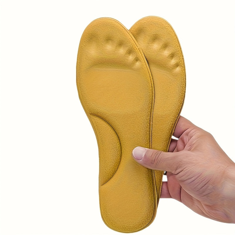 2 Pairs of Winter Insoles, Thickened and Warm, Seasonal Warm Men's and Women's Sports Shoe Accessories with a Small-size Trim Line, Can Be Freely Trimmed from Size 36 to Size 35