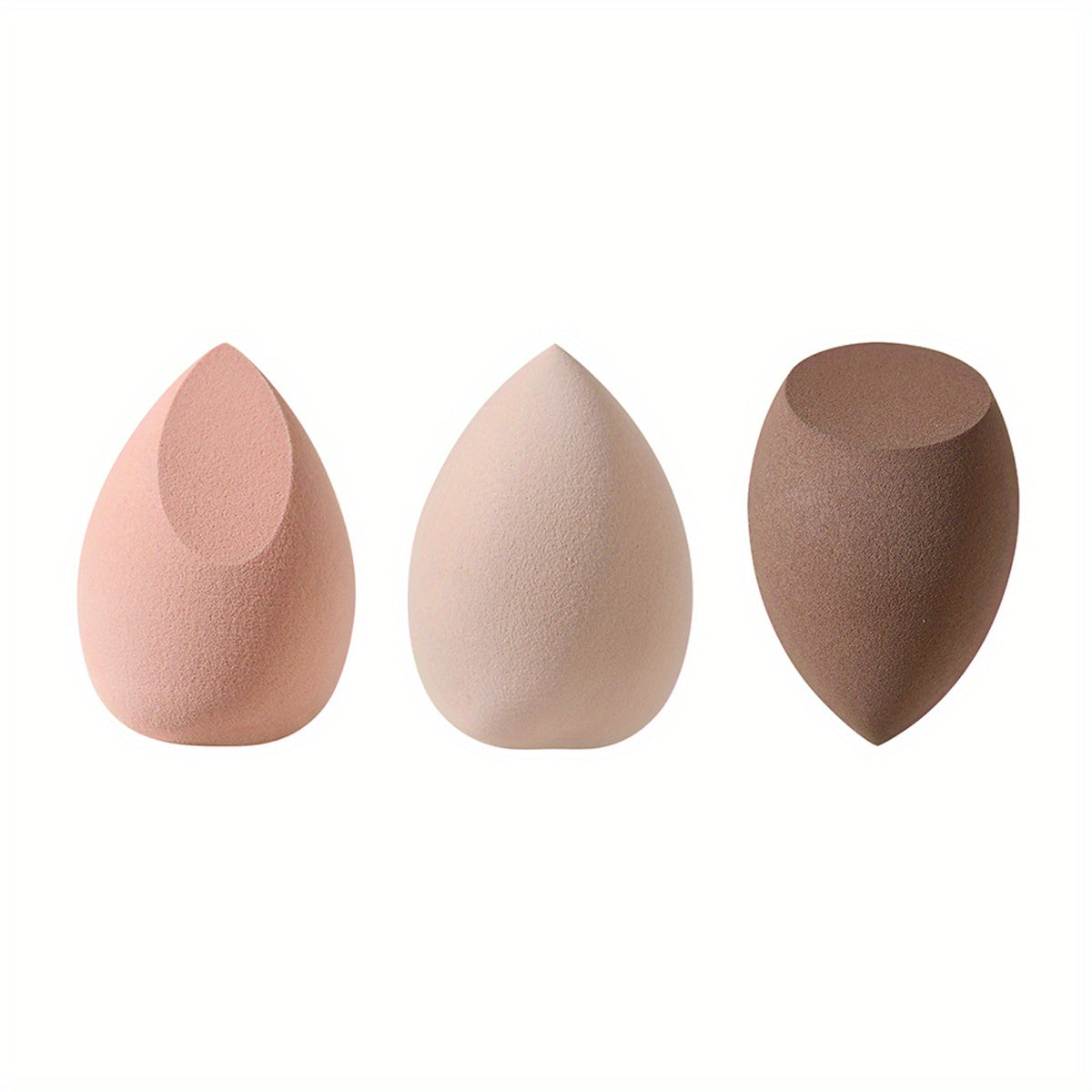 3pcs Makeup Sponge Set: Gourd-shaped Puff, Teardrop Puff, Cushion Sponge Puff, Makeup Tools