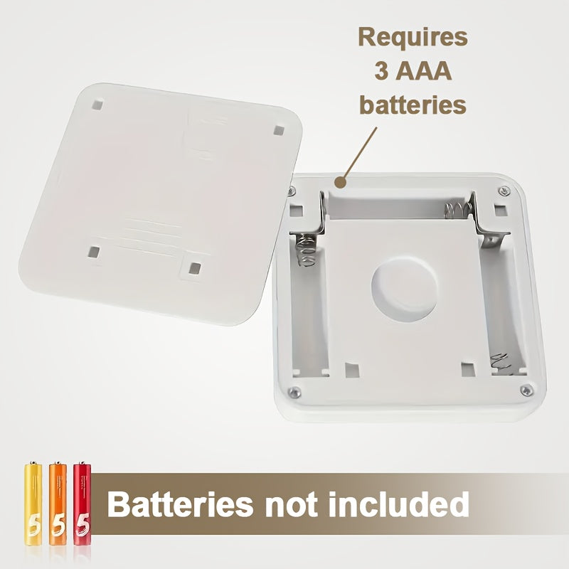 Smart Motion Sensor 6-LED Floor/Ceiling/Wall Light - Wireless, IP44, Auto On/Off, Energy Saving, Plug-and-Play Installation, Modern Square Design. Suitable for Hallways, Stairs, Living Rooms, Bedrooms (Batteries Not Included). Ideal for Home, Garage