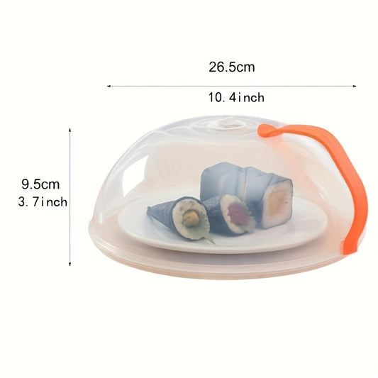 1pc Microwave Splash Cover Transparent Transparent Microwave Oven Food Cover Anti Sputtering Anti-oil Cover Reusable Airtight Food Cover Kitchen Heat Resistant Lid