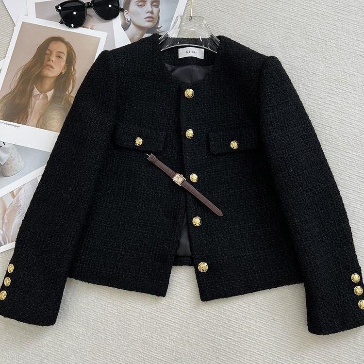 Chanel Spring and Autumn 2025 new high-end round neck small fragrant short coat women small French tweed exquisite