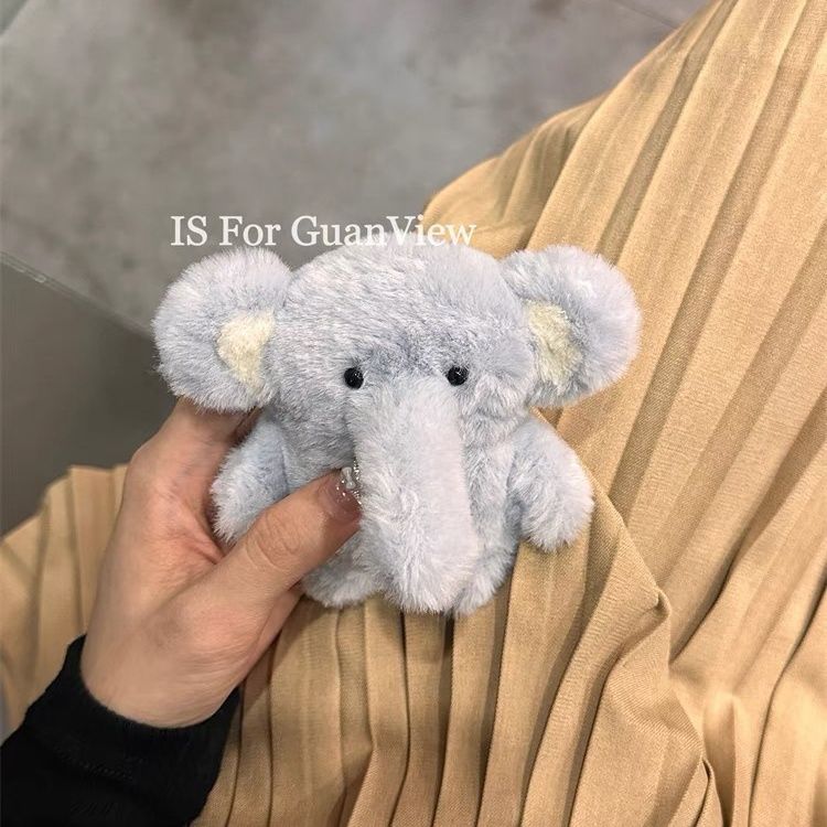 Cute plush flip baby elephant apple AirPods 3rd generation earphone cover fluff pro/pro2 universal protective cover