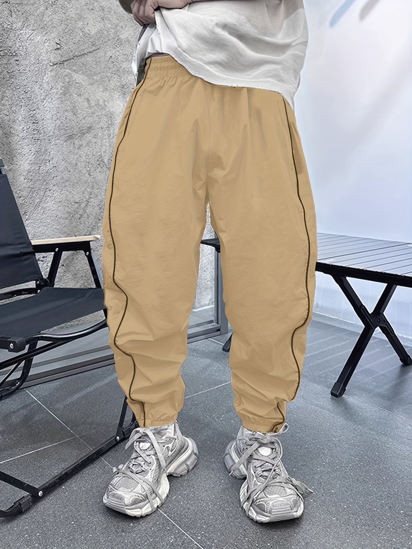 Men's Fashion Loose-Fit Pants with Stylish Patterns, Casual Breathable Comfort Drawstring Trousers, Perfect for Outdoor Activities and Sport Style Wear – Ideal Gift for Husband, Son, or Boyfriend