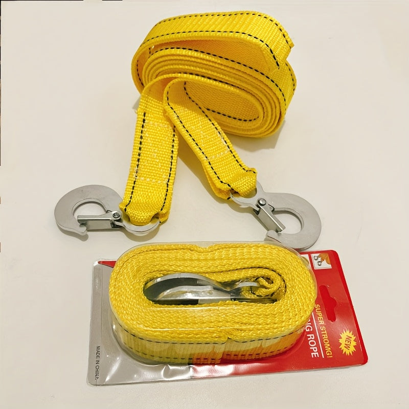 1pcHeavy-duty towing rope/150-inch durable nylon strap/breaking strength/storage bag/ideal for emergency vehicles/off-road use