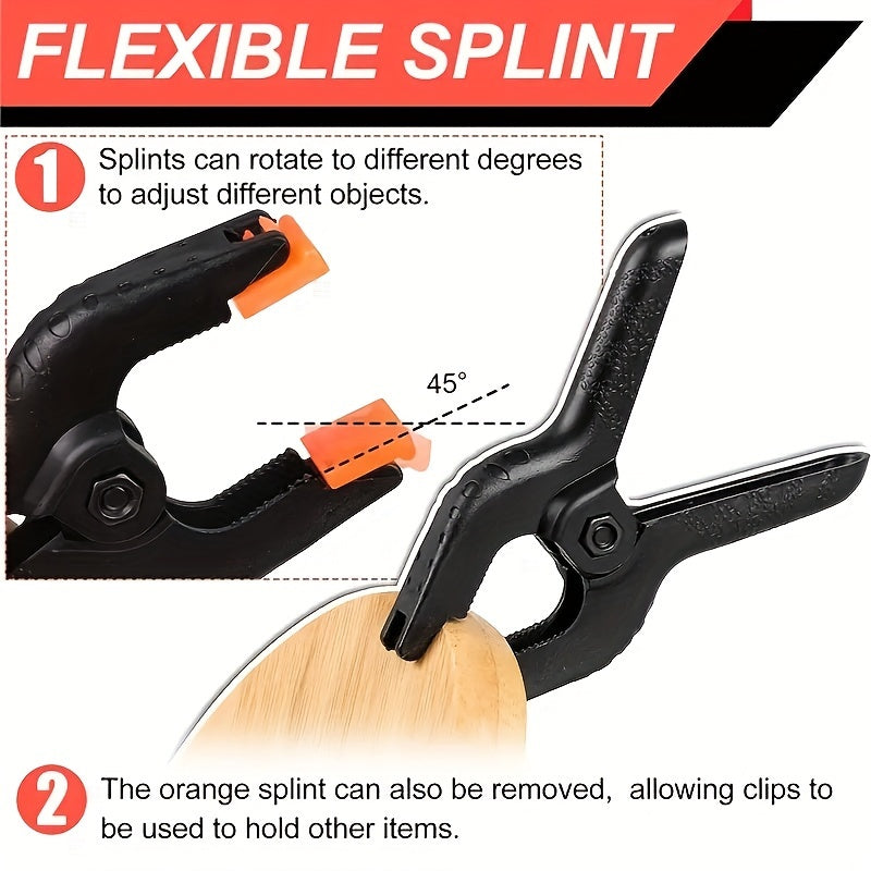 4/8pcs 2-inch Spring Clamps, Plastic Nylon Clamps, Heavy Duty Plastic Clamps for Crafts, Background Brackets, Carpentry, DIY Photography Studios