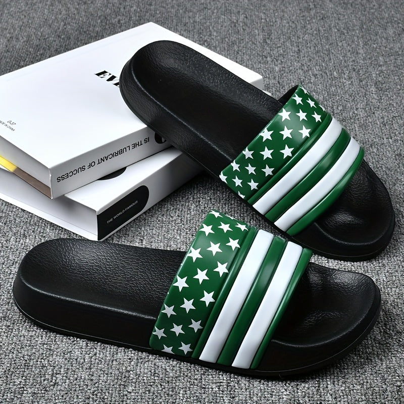 Men's Summer Slippers, Non-Slip, Odor-Resistant, Wear-Resistant, One-Strap Slippers, Versatile Indoor/Outdoor Sandals