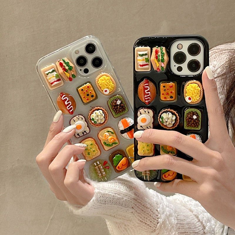 Three-dimensional cute food sushi apple 16 14 15promax mobile phone case iPhone13 12 11 soft Xs female