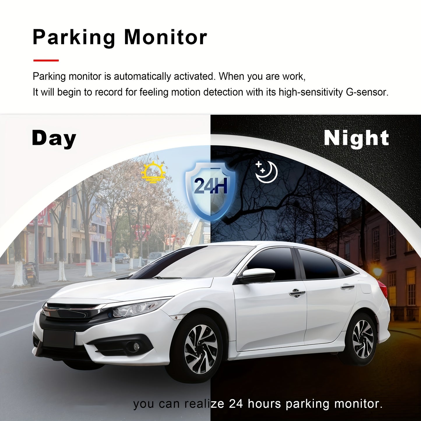 Dash Cam Front and Inside,Front 1080P and Inside 720P Recording Car DVR Cam with 170° Wide Angle, Night Vision, Small Dash Camera for Cars, 24h Parking Monitor, Loop Recording, G-Sensor