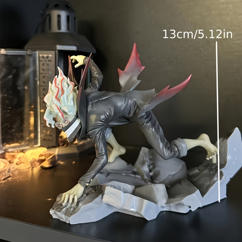 Anime Chibi-Style Dynamic Battle Pose Figure Suitable for Collectors - PVC Action Figure, Chibi Collectible for Desk Display & Action Decor, Ideal Gift for Men & Anime Fans ( Compatible for Poses)