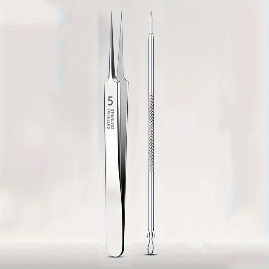 Blackhead And Blemish Extractor Made of Stainless Steel - Odorless Tools Designed for The Face And Nose, Suitable for Normal Skin - Expert Facial for Whiteheads And Pimples