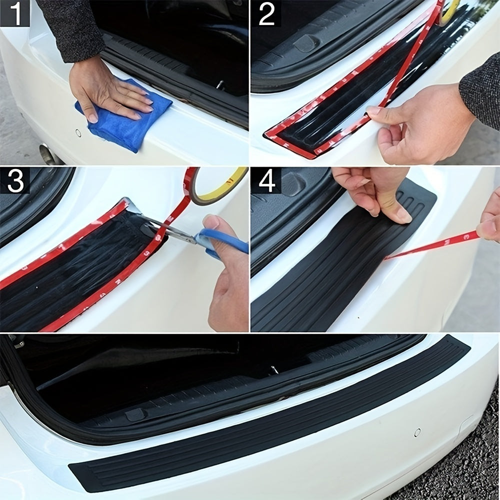 Automotive General Trunk Protection Bar Bumper Anti-collision Anti-rub Tail Door Decorative Bar Sill Rear Protection Sticker