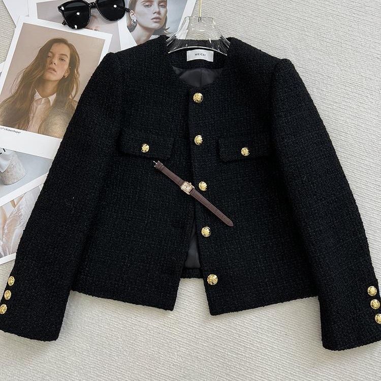Chanel Spring and Autumn 2025 new high-end round neck small fragrant short coat women small French tweed exquisite