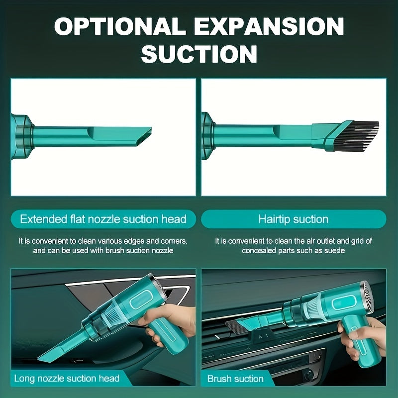 Portable Home And Car Vacuum Cleaner, USB Rechargeable Car Dust Cleaner, Handheld High-Power Cordless Vacuum Suitable for Both for cars And Home Use