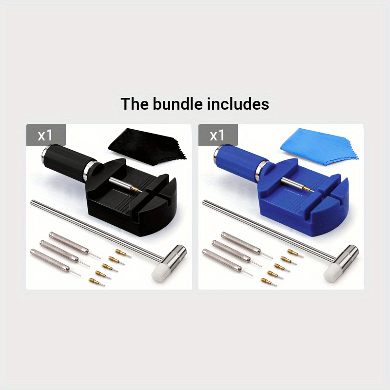 11pcs Watch Link Removal Tool Kit, Pin Remover for Watch Band Strap Chain Adjustment and Repair