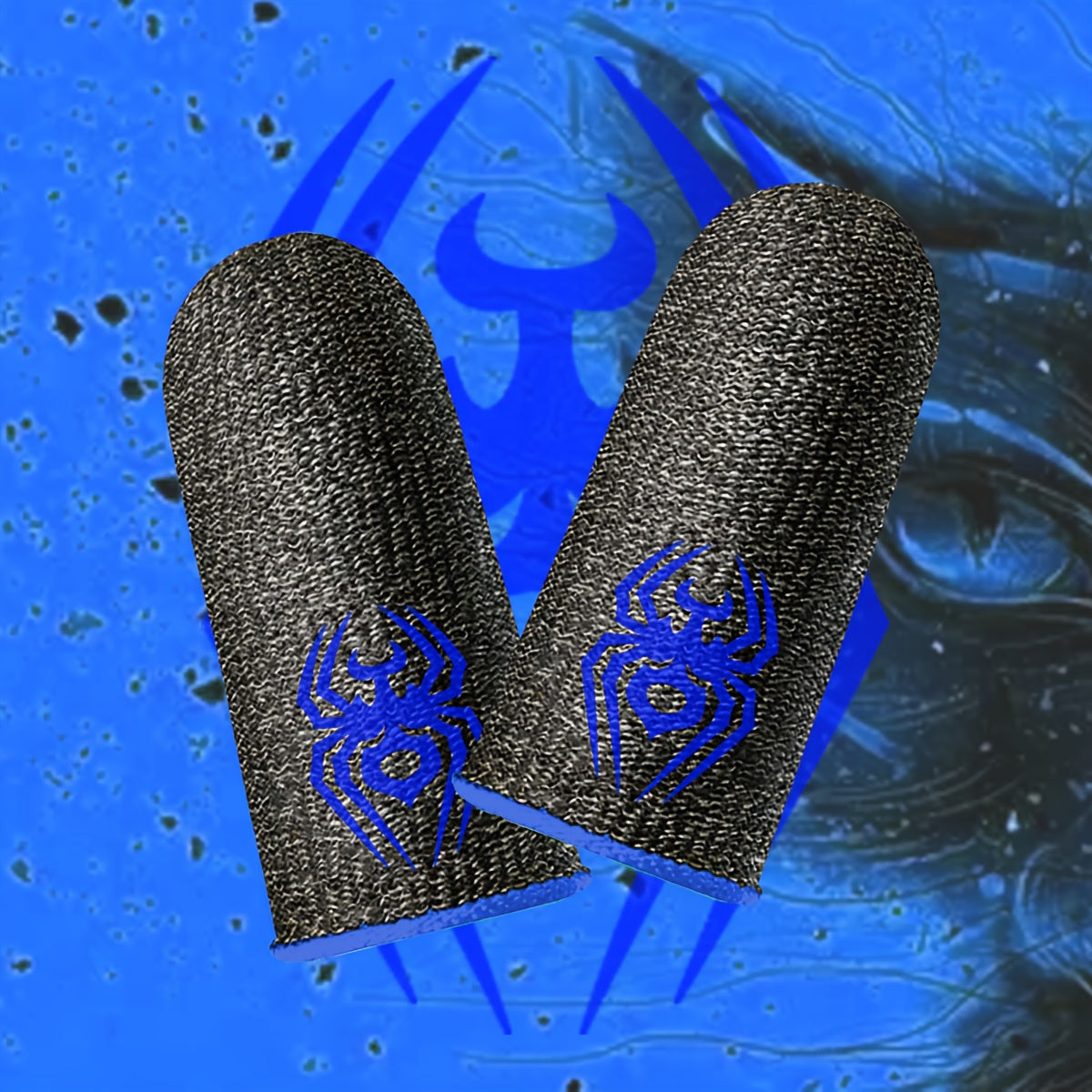 2pcs/8pcs Spider Gaming Finger Sleeves - Anti-Static Silvery Fiber, Sweat-Resistant & Touch-Friendly for PUBG, LOL | Non-Slip & Reusable, Spider, Gaming Finger Tips, Static Electricity Resistant, Anti-sweat