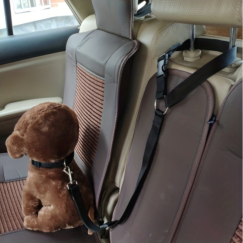 Keep Your Pet Safe On The Road: Pet Car Safety Rope & Ring Dog Car Seat Belt