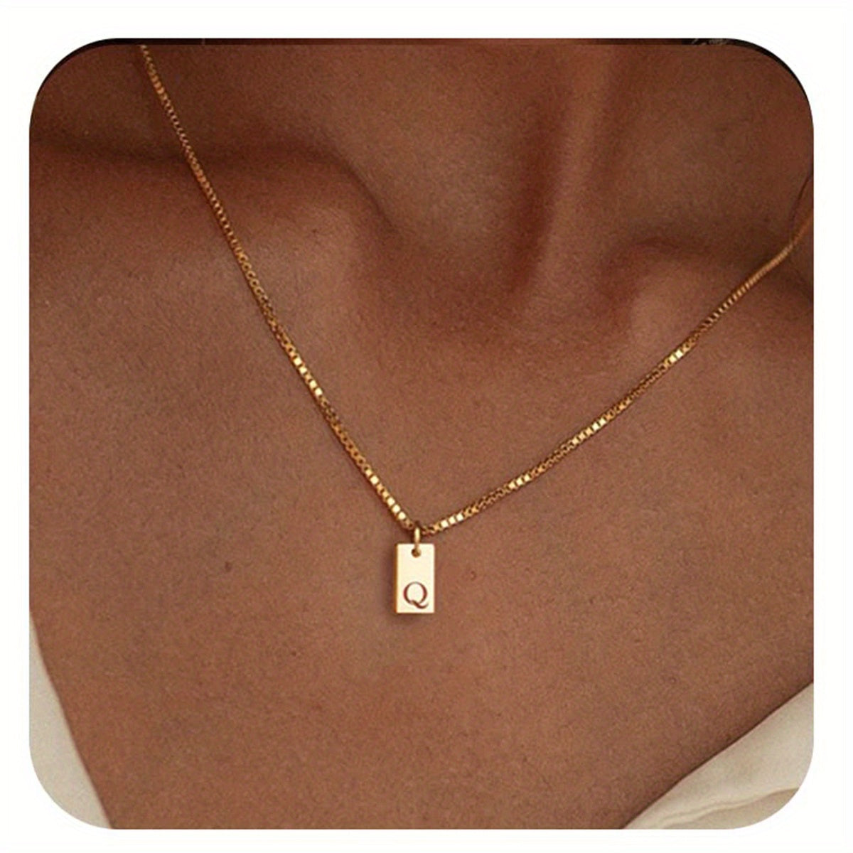 Initials Necklace for Women - 14k Golden Plated Delicate Monogram Pendant, Name Jewelry Gift for Valentine's Day, Everyday Elegance & Year-Round Wear, Necklace, Elegant Accessory, Luxurious Appearance