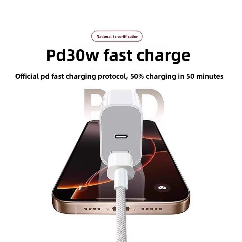 Suitable for Apple 15-16 fast charging double typec head braided data cable