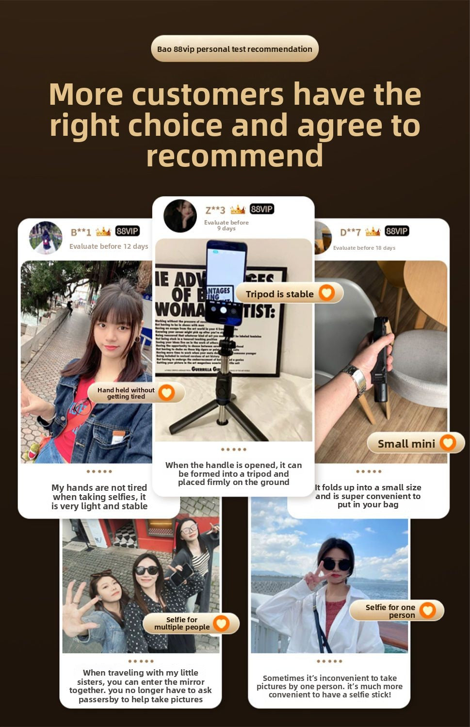 Kafile selfie stick multi-function Bluetooth tripod portable 360-degree live broadcast mobile phone holder camera artifact